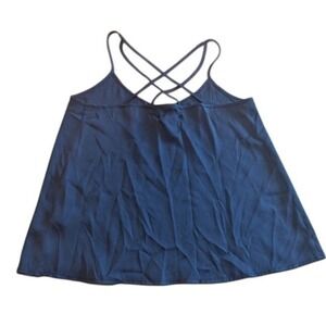 Hollister‎ Cami Top Criss Cross Back Sleeveless Casual Black Size M